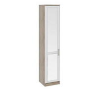 02 Шкаф для белья с 1-ой стеклянной дверью Прованс (Дуб сонома/Ясень белый)