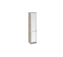 04 Шкаф для белья с 1-ой стеклянной дверью Прованс (Дуб сонома/Ясень белый)