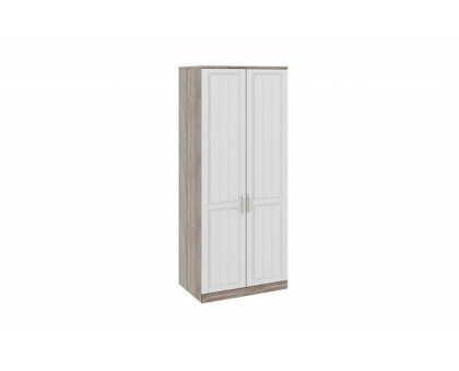 05 Шкаф для одежды с 2-мя дверями Прованс (Дуб Сонома/Ясень белый), Эльбрус-М