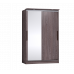 Strike 1350 Шкаф-купе зеркало/лдсп (Ясень Анкор темный) с карнизом, Глазов-мебель