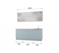 Гарнитур кухонной мебели Флоренс-Скай 2,0 накл.мойка