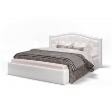 Кровать Элен 1600 экокожа vega white