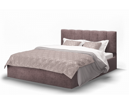 Кровать Элен 1600 ткань ROCK 12/серо-фиолетовый, МЛК