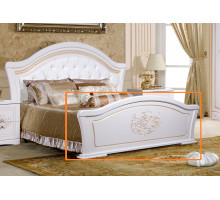 Кровать Графиня без ножного щита КМК 0379.2 (Белый металлик+золото)