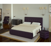Кровать Лорена 140*200 (без страз) + основание 140 ножка 185 мм-5шт, фиолетовый