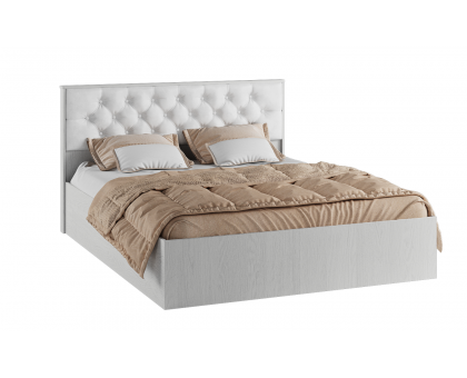 Кровать с мягким изголовьем 160х200 Модена МКР-1, ясень анкор светлый