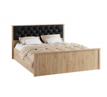 Кровать с мягким изголовьем 160х200 Модена МКР-2, гикори рокфорд