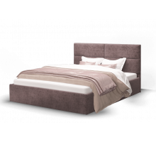 Кровать Сити 1600 ткань ROCK 12/серо-фиолетовый,без основания