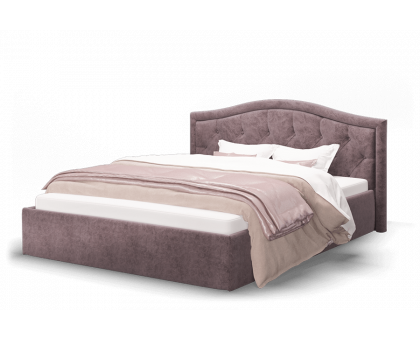 Кровать Стелла 1200 ткань ROCK 12/серо-фиолетовый, МЛК