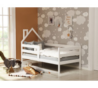 Кроватка-домик с бортиками из массива Анита-4 Белый 800*1600