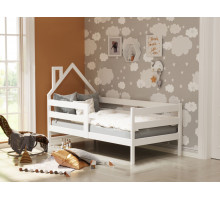 Кроватка-домик с бортиками из массива Анита-4 Белый 900*1800