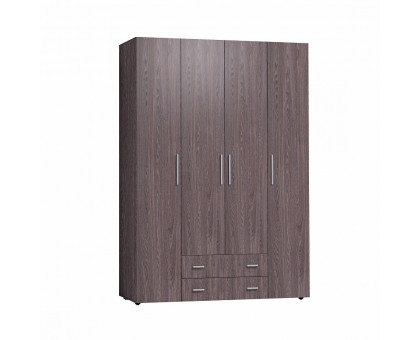 Монако 555 Шкаф для одежды и белья Стандарт (Ясень Анкор темный), Глазов-мебель