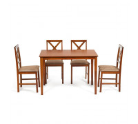 Обеденный комплект эконом Хадсон (стол + 4 стула)/ Hudson Dining Set