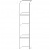 Шкаф навесной 2Д Альда КМК 0782.2 (Черный глянец/Ясень Орландо), КМК мебель