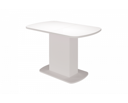 Стол обед. раздвижной Соренто-2 1103 мм (Белый глянец), МЛК