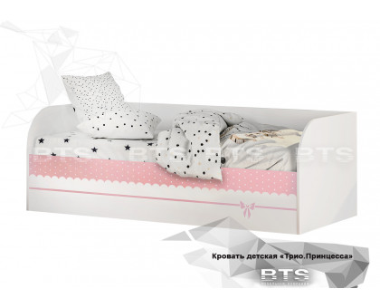 Трио Кровать (с подъёмным механизмом) КРП-01, белый/принцесса, BTS